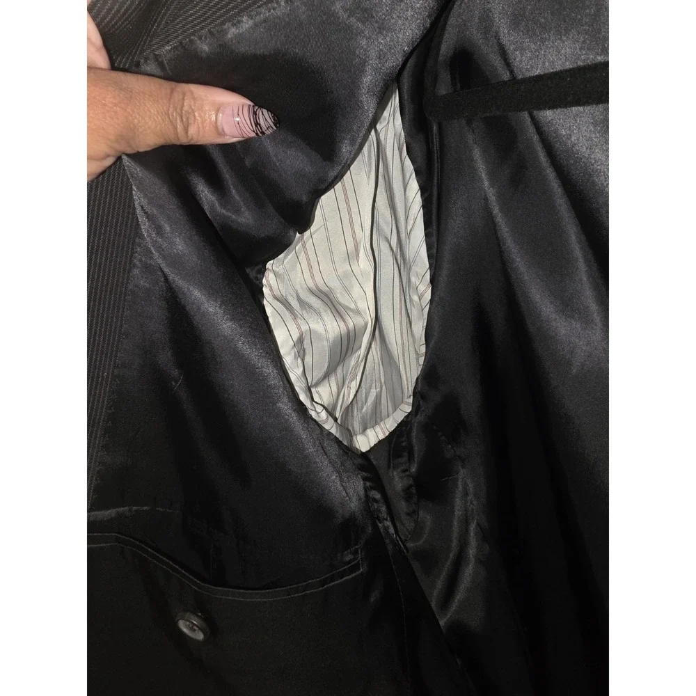 Ralph Lauren Pinstripe‎ 2 Button Wool Blend Blazer Sports Coat Jacket